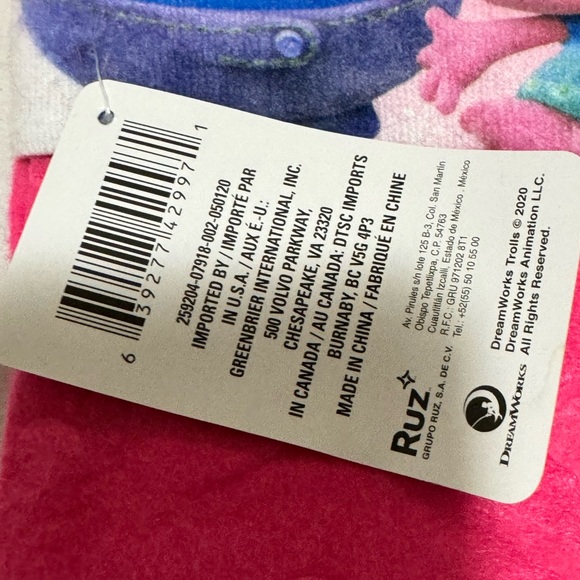 DreamWorks Trolls 15” Felt Pink Christmas Holiday Stocking 2020 - Picture 4 of 6
